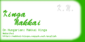 kinga makkai business card